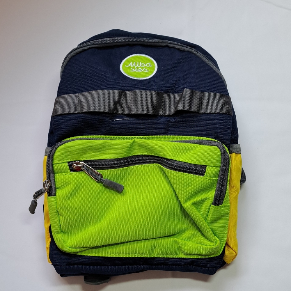 Navy and Lime Green Toddlers Backpack